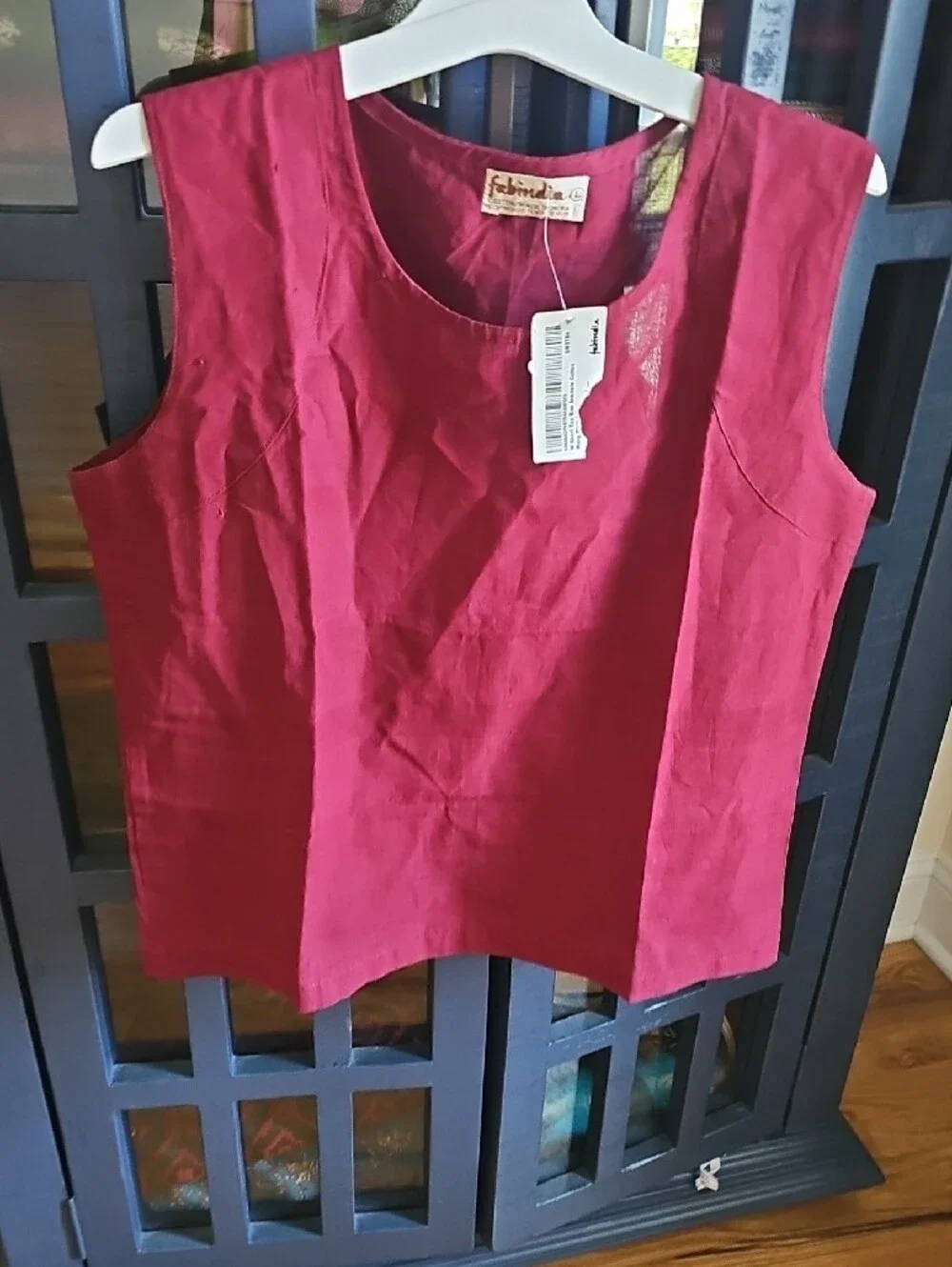 FABINDIA new* Sleeveless Tank in Wine Red